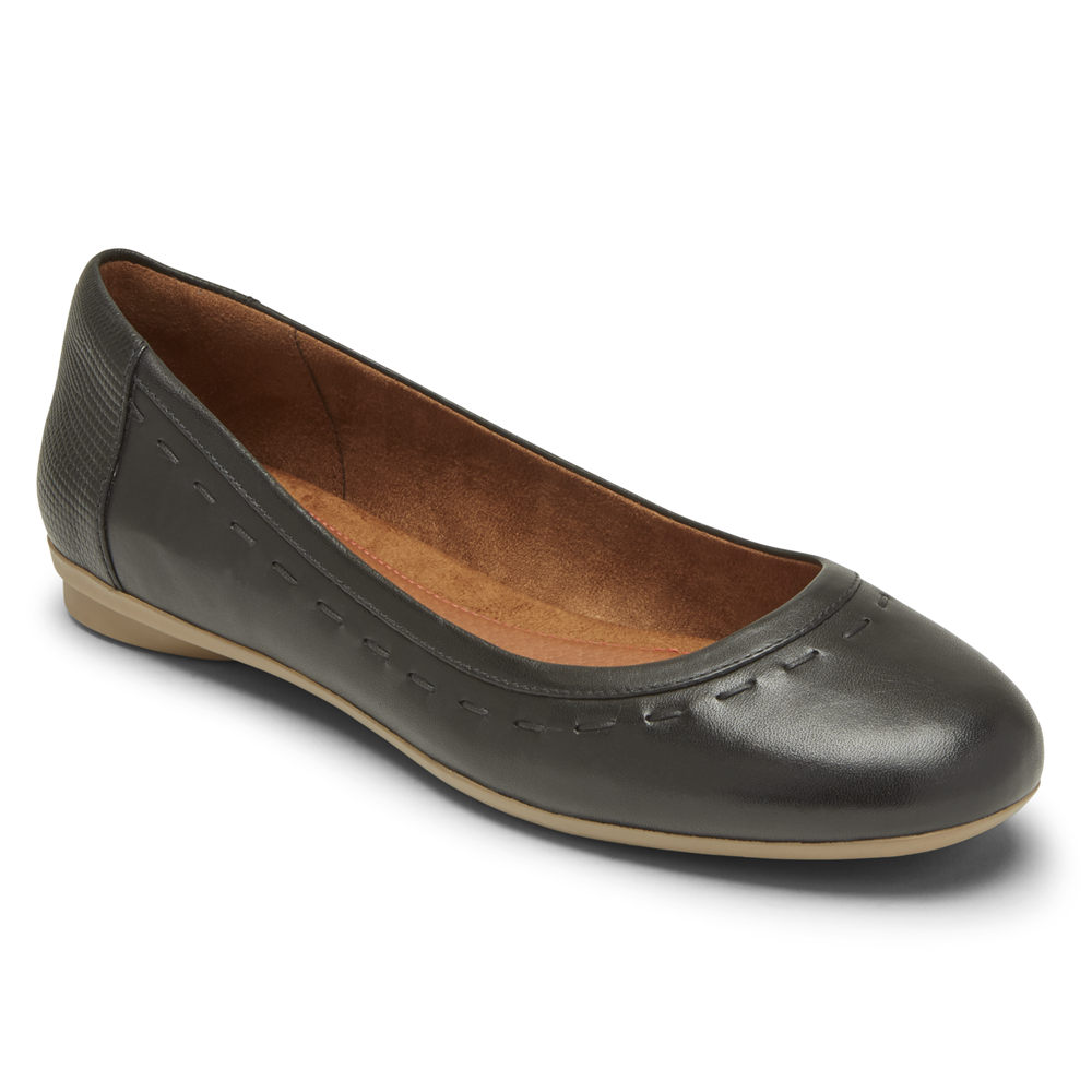 Rockport Flats Sko Dame Svart - Cobb Hill Maiika Ballet - VLXT64712